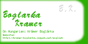boglarka kramer business card